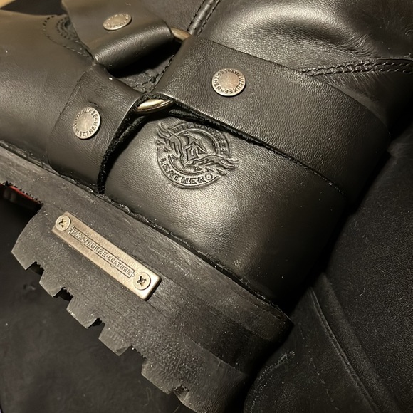 Milwaukee Leather Harness Motorcycle/Biker Riding Boots Black 8.5 - Picture 6 of 12